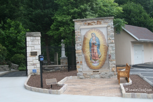 Our Lady of Guadalupe welcomes pilgrims at the gate